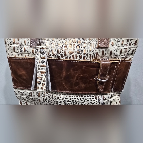 Pure Dixie Dundee Ambition Carry/Conceal Croc Embossed Leather Satchel - Picture 3 of 10